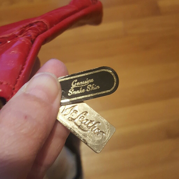 Mr leather snakeskin and leather vintage bag - Picture 2 of 6